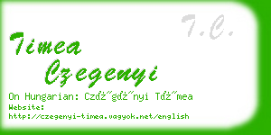 timea czegenyi business card